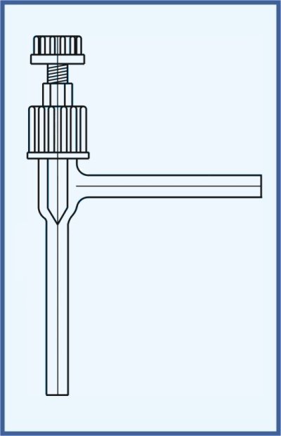 Kohouty, ventily a kladívka - ventily s teflonovou kuželkou - ventil VT 0-5 - jednocestný, úhlový