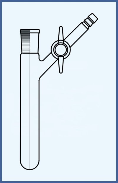 Reagenzgläser - Stickstoff-Vorlagen - Schlenk-Rohre mit geradem Hahn, mit PTFE-Küken
