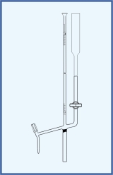 seitlicher PTFE-Ventil, mit Umlaufhahn mit Glas-Küken, mit Schellbach-Streifen, Klasse AS
