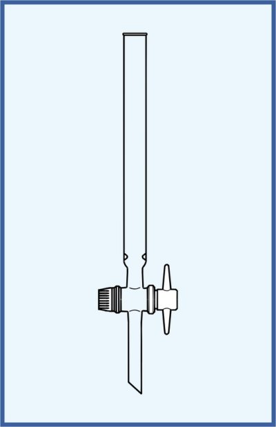 Chromatography-column - with indentations and stopcock with PTFE key