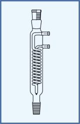 Spiralkühler mit NS-Kern und Hülse, mit Gewinde GL 14