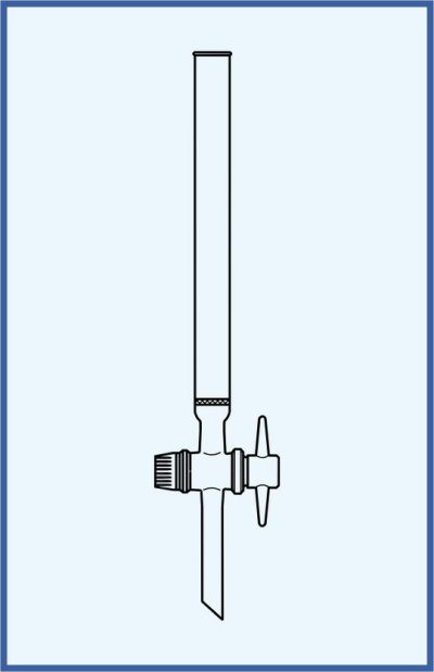 Chromatographie-Säule - mit Frite (Porosität 0) und Hahn mit PTFE Küken