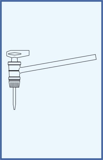 Stopcocks, valve and keys - lateral stopcock with lateral glass key and tip