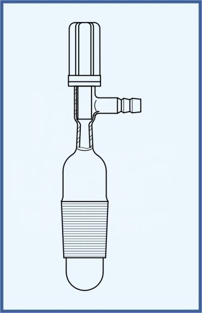 Kohouty, ventily a kladívka - ventil pro exsikátory s NZ, s nátavem pod zábrus