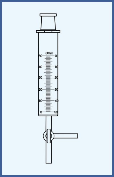 Gas syringe with three-way stopcock