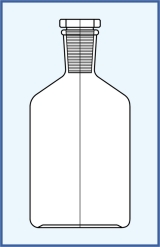 Enghalsflaschen mit eingeschliffenem Stopfen - klar