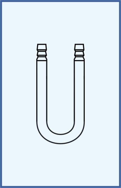 Connecting tube - U-shape with hose connections