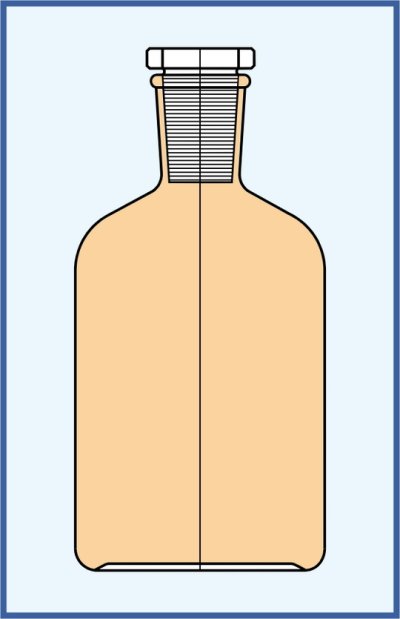 Laborflaschen - Enghalsflaschen - mit eingeschliffenem Stopfen - braun